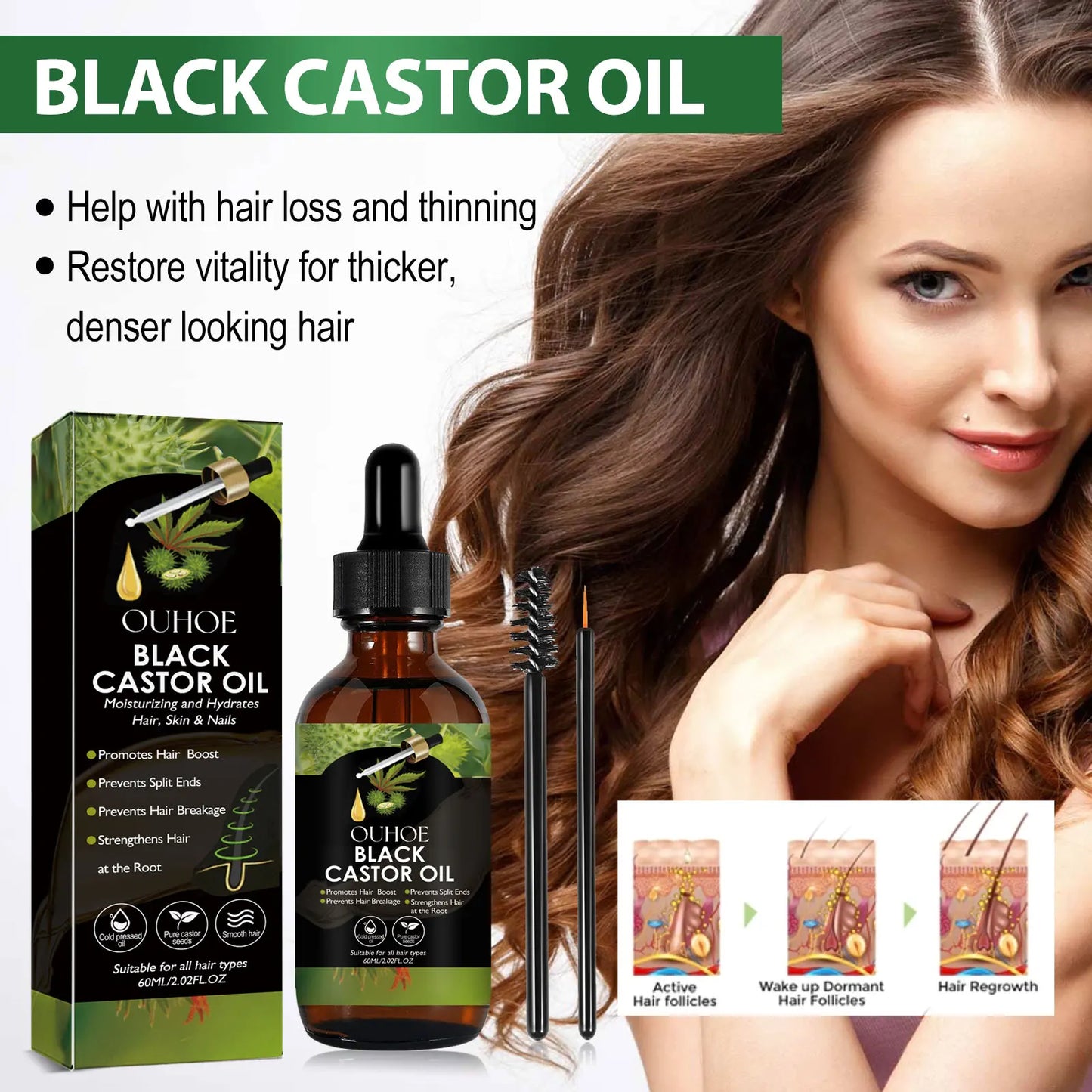 Midnight Black Castor Hair Serum
